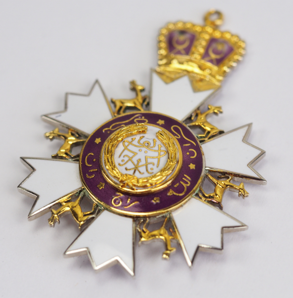 Malaysia: Orden der Treue zur Krone Kelatans, Komtur Dekoration.Silber, teilweise vergoldet und - Image 2 of 3
