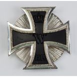 Preussen: Eisernes Kreuz, 1914, 1. Klasse - Schraubscheibe.Geschwärzter Eisenkern, versilberte