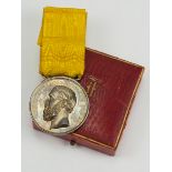 Baden: Silberne Verdienstmedaille, Großherzog Friedrich, im Etui.silber, sehr guter Zustand, am