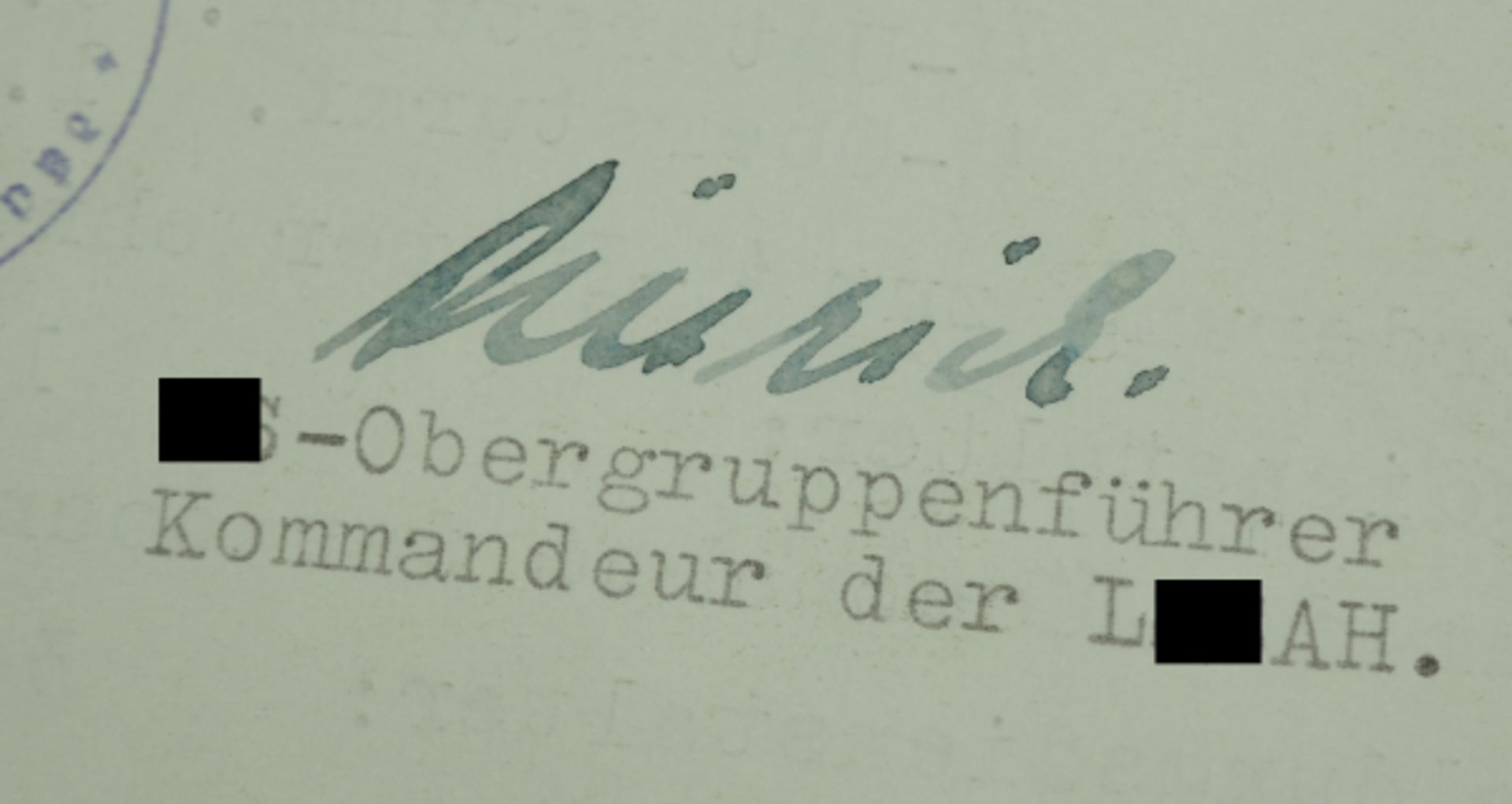 Mohnke, Wilhelm / Dietrich, Sepp.Beurteilung des SS-Obersturmführers Heinz Linden (DKiG) durch - Image 4 of 4