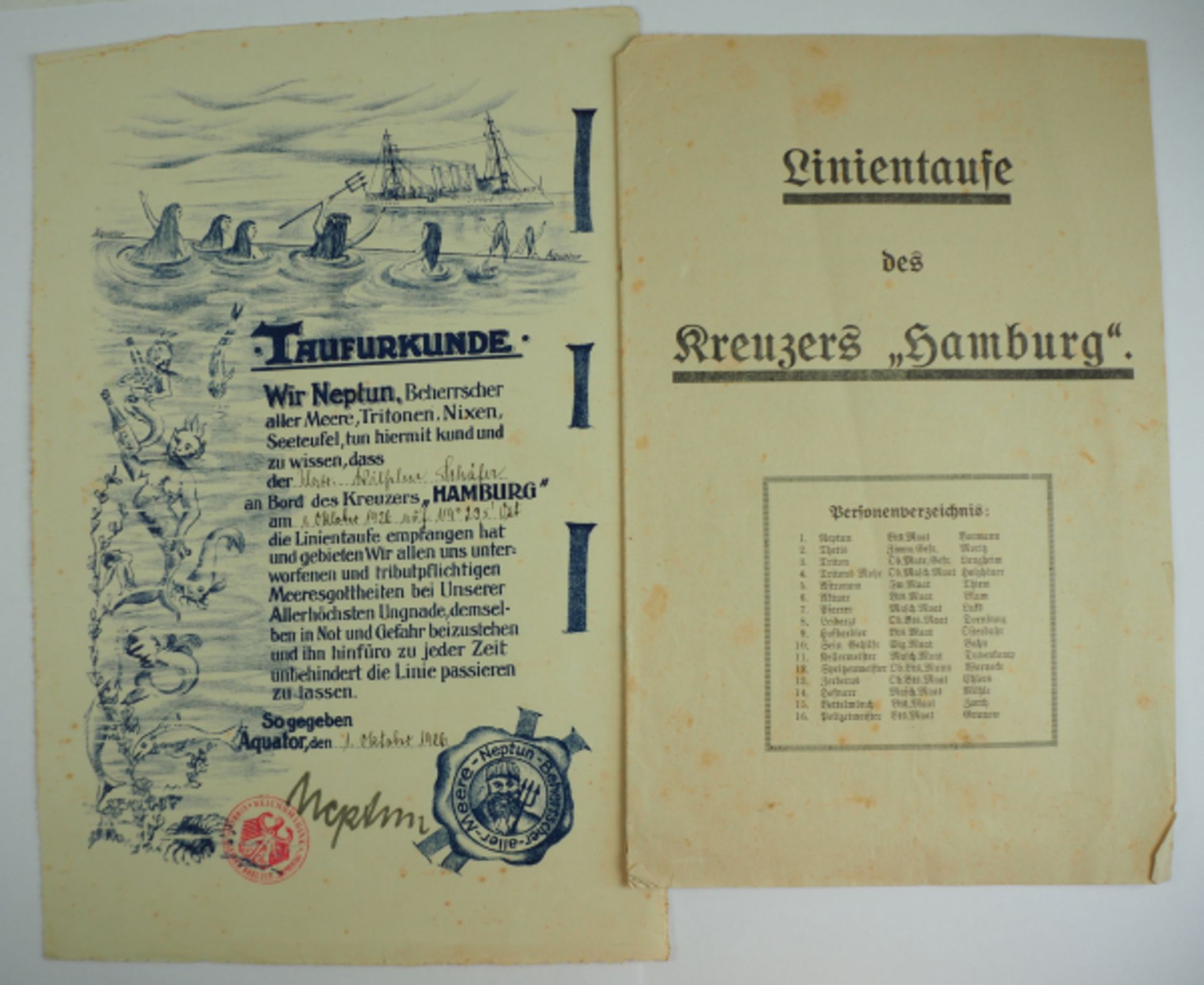 Fotoalbum der Weltreise des Kreuzers Hamburg 1926-1927.Schwarzer Einband mit aufwendiger - Image 11 of 11