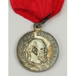 Russland: Medaille Alexander III. - 1881/1894.Silber, am Bandstück.Zustand: II