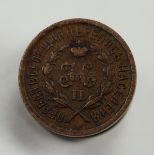 Russland: Medaille auf die Erste Volkszählung 1897 Miniatur.Bronze, an Schraubscheibe.Zustand: II