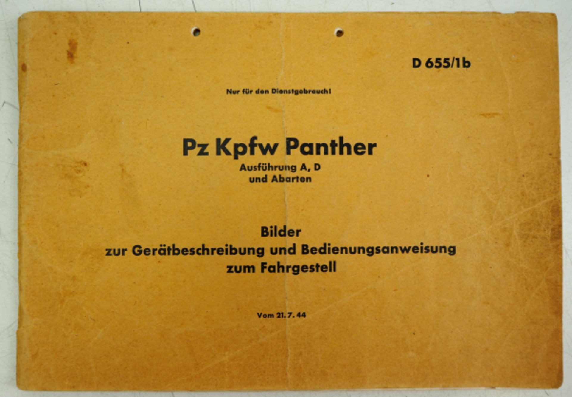 Pz Kpfw Panther Ausführung A, D und Abarten - Bilder zur Gerätbeschreibung und Bedienungsanweisung