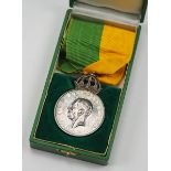 Schweden: Medaille der Patriotischen Gesellschaft, in Silber, im Etui.Silber, Gustav VI.,