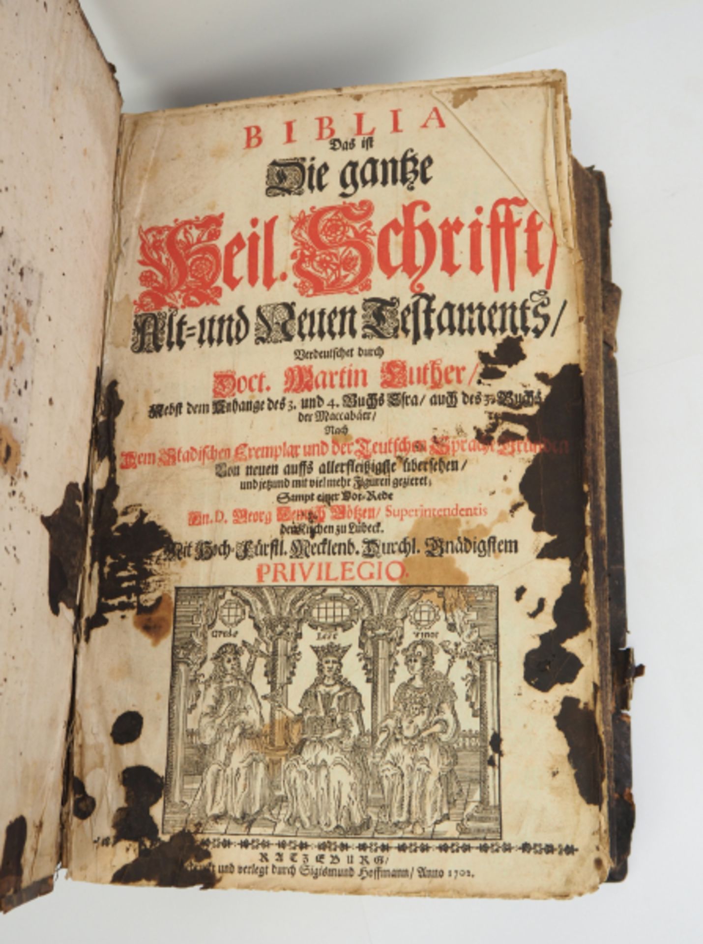 Biblia. Das ist die ganze Heil.Schrift Alt- und Neuen Testaments - 1702.Verlegt durch Sigismund - Bild 3 aus 3