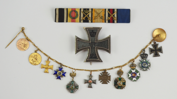 Baden: Nachlass eines Oberstleutnant im 2. Rhein. FAR Nr. 23.1.) Preussen: Eisernes Kreuz, 1914,