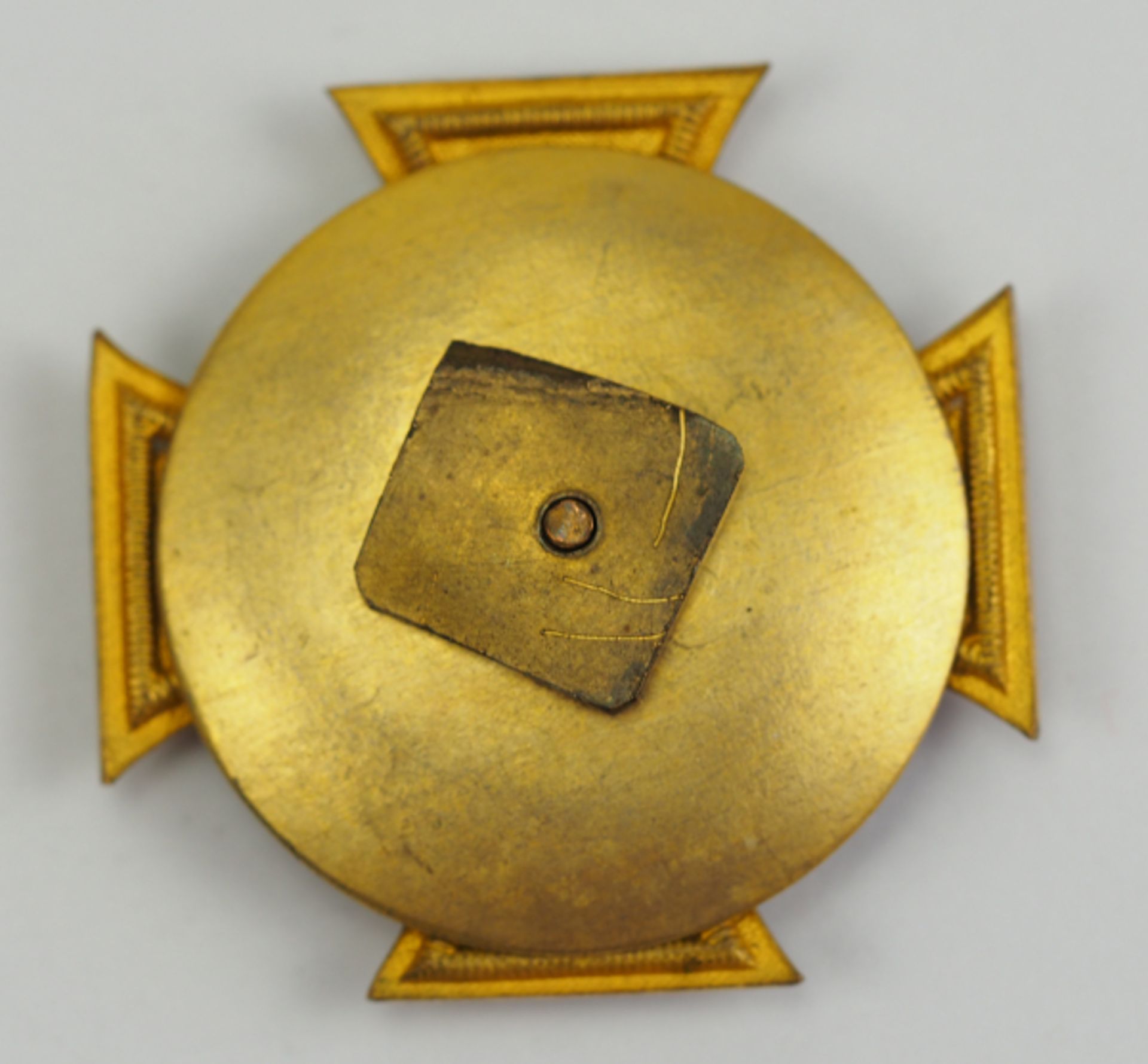 Mecklenburg-Schwerin: Militärverdienstkreuz, 1914, 1. Klasse.Bronze vergoldet, beidseitig geprägt, - Bild 2 aus 2