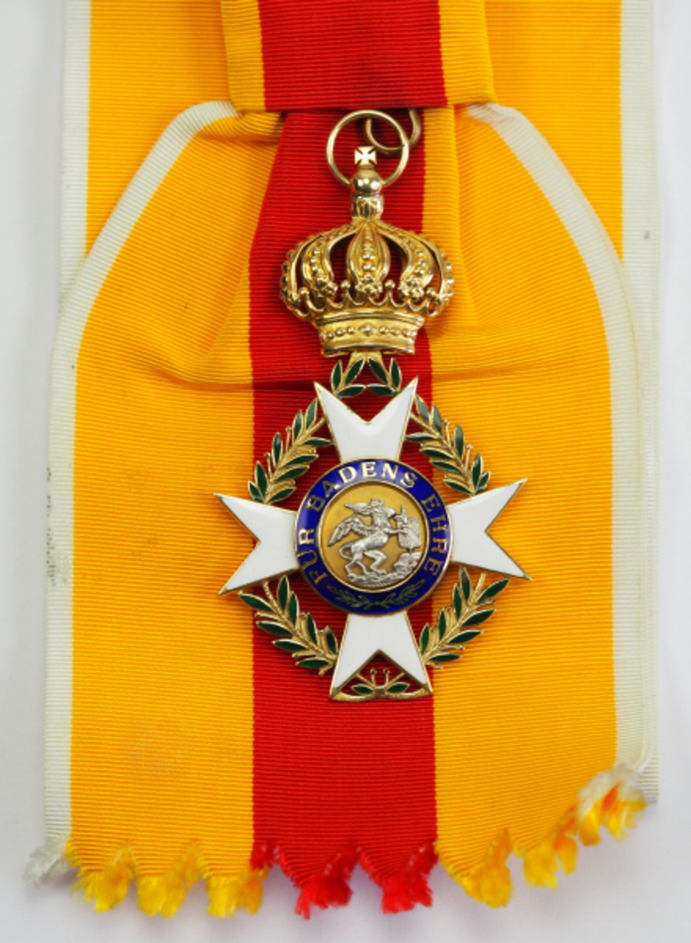 Baden: Militärischer Karl-Friedrich-Verdienstorden, Großkreuz Kleinod - Zweitstück.Gold, teilweise