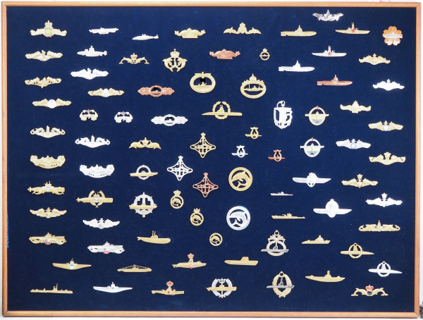International: Sammlung von über 80 U-Boot-Abzeichen.Umfangreiche Sammlung von weit über 80 U-Boot-
