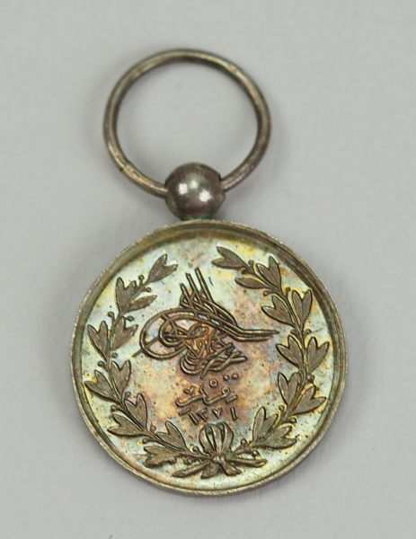 Türkei: Medaille Türkisch-Russischer Krieg 1877 Miniatur.Silber, feinste Prägequalität. Zustand: I- - Image 2 of 2