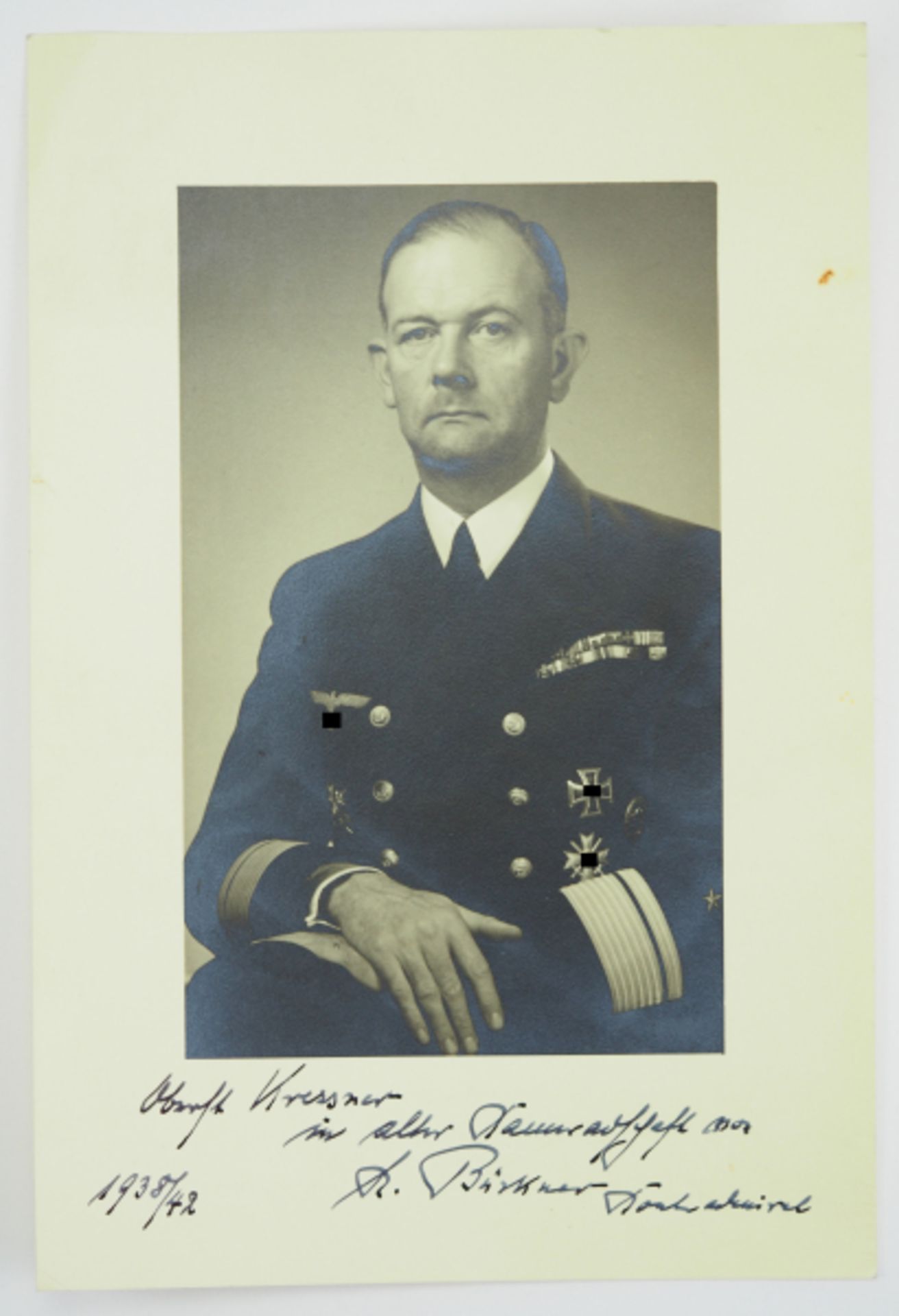 Bürkner, Leopold. (1894-1975). Vizeadmiral und Chef der Abteilung Ausland in der Amtsgruppe