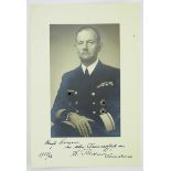 Bürkner, Leopold. (1894-1975). Vizeadmiral und Chef der Abteilung Ausland in der Amtsgruppe