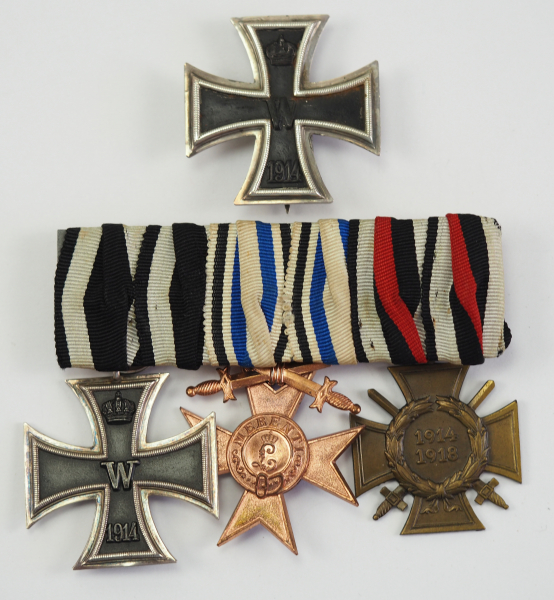Bayern: Nachlass eines Frontkämpfers.1.) Preussen: Eisernes Kreuz, 1914, 1. Klasse, unterhalb des
