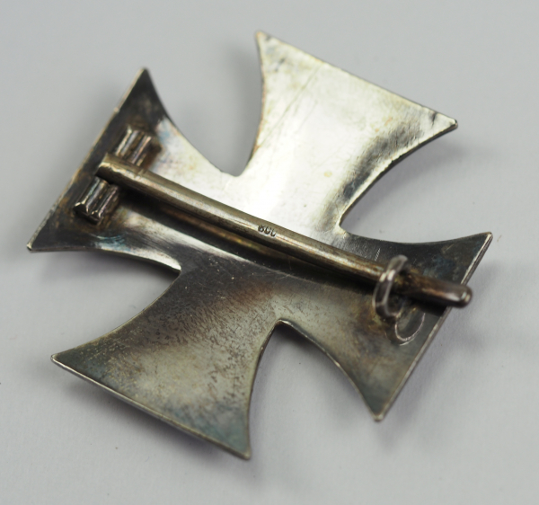Preussen: Eisernes Kreuz, 1914, 1. Klasse, im Etui - 800.Geschwärzter Eisenkern, Silberzarge, leicht - Image 3 of 5