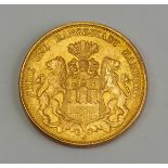 Hamburg: 20 Mark, 1887.Gold, Münzzeichen J.Zustand: II- - -23.00 % buyer's premium on the hammer