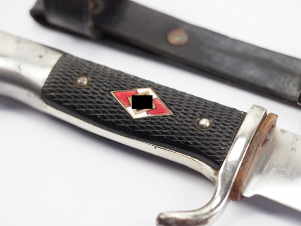 HJ: Fahrtenmesser mit Devise - Eickhorn.Blanke Klinge, mit Devise "Blut und Ehre!", Herstellersignet - Image 2 of 4