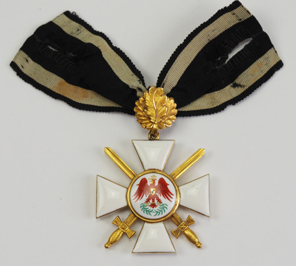 Preussen: Roter Adler Orden, 4. Modell (1885-1917), 2. Klasse mit Schwertern und Eichenlaub.Gold,