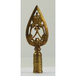 Hohenzollern: Spitze für Fahnen und Standarten.Bronze, Feuervergoldet, durchbrochen gefertigt, die
