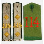 Baden: Paar Feldachselstücke M1866 für einen Hauptmann im 6. Badische Infanterie-Regiment Kaiser