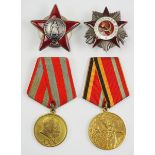 Sowjetunion: Nachlass eines Veteranen des 2. Weltkrieges.1.) Orden des Roten Sterns, Nr. 3320697,