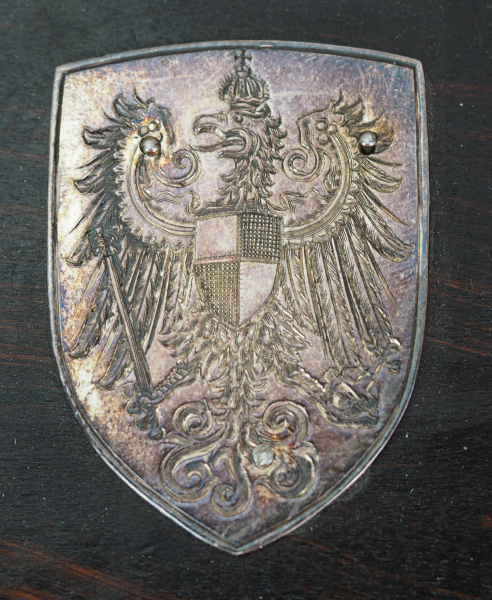Preussen: Holzetui mit Silbermontierung.Dunkles Holz, aufgeleger Preussenadler in Silber, - Image 3 of 4