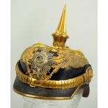 Preussen: Pickelhaube für Generale der Reserve, M1897 in Dienstausführung mit Spitze.Schwarzer