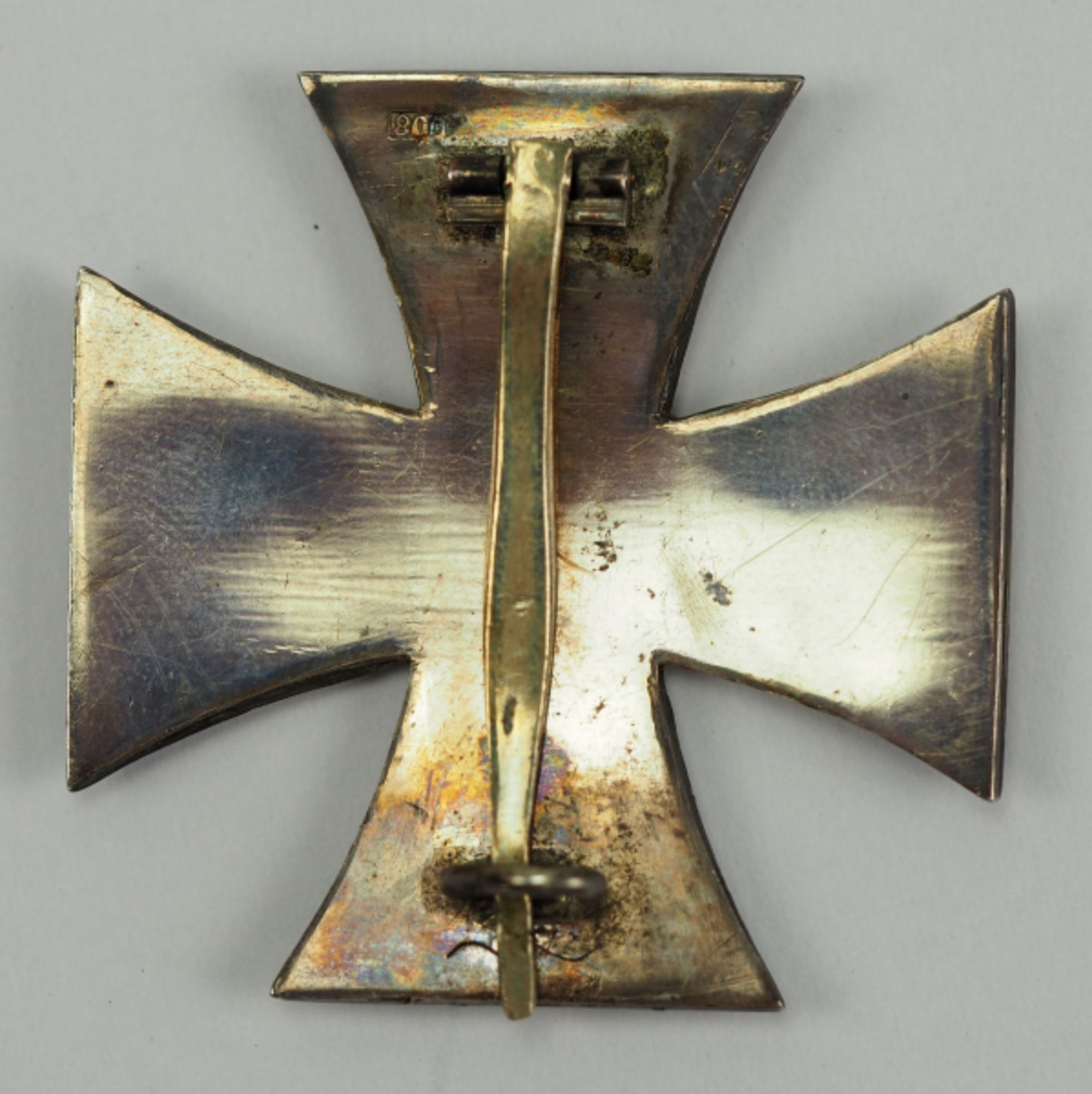 Preussen: Eisernes Kreuz, 1914, 1. Klasse - 800.Geschwärzter Eisenkern, Silberzarge, oberhalb des - Image 2 of 2