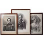 Russland / Preussen: Stiche.- Zar Nikolaus I. von Russland,- Zarin Alexandra Fedorovna von