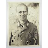 Woock, Heinz.(1908-1995). Hauptmann und Kommandeur III./ Grenadier-Regiment 274. Foto-PK in