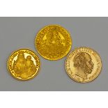 Lot von 3 Goldmünzen.Diverse.Brutto 11,03 g.Zustand: II- - -23.00 % buyer's premium on the hammer