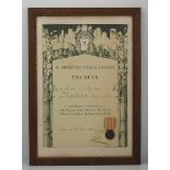 Italien: Erinnerungsmedaille an den Krieg 1915-1918, mit Urkunde für einen Leutnant.Bronze, am