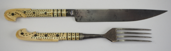 Bosnien: Messer und Gabel aus Mostar 1890.1.) Messer: Einschneidige Klinge mit Bezeichnung "Mostar - Image 3 of 3