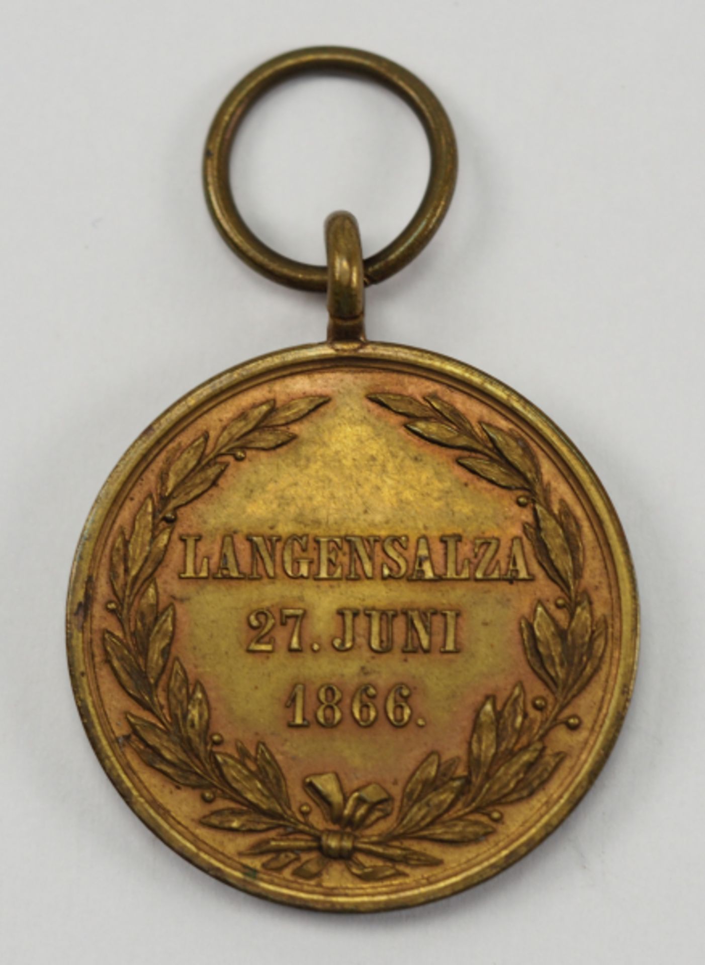 Hannover: Langensalza Medaille 1866.Bronze, Randname F. SCHMIEDEKIND.Zustand: II- - -23.00 % buyer's - Image 2 of 3