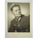 Nuckelt, Alfred.1911-1974). Major und Kommandeur des Divisions-Füsilier-Bataillon 218. Foto-PK mit
