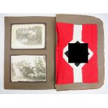 HJ Fotoalbum.Brauner Pappeinband, mit 46 Fotos, teils beschriftet, beginnt im Jahre 1926, mit frühen