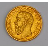 Preussen: 10 Mark, Friedrich, 1898.Gold, Münzzeichen G.Zustand: II- - -23.00 % buyer's premium on