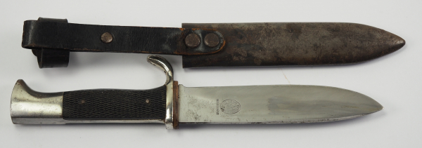 HJ: Fahrtenmesser mit Devise - Eickhorn.Blanke Klinge, mit Devise "Blut und Ehre!", Herstellersignet - Image 4 of 4