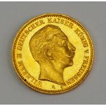 Preussen: 20 Mark, Wilhelm II., 1906.Gold, Münzzeichen A.Zustand: II- - -23.00 % buyer's premium