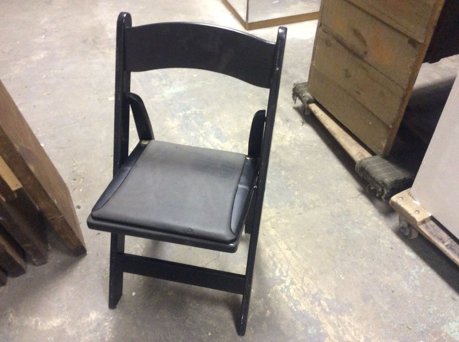 BLACK FOLDING CHAIRS 100 PIECES SUBJECT TO COUNT