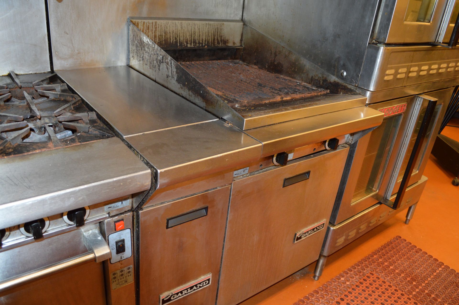 GARLAND 2 FOOT CHAR GRILL WITH 12 INCH SPACER WITH CABINET