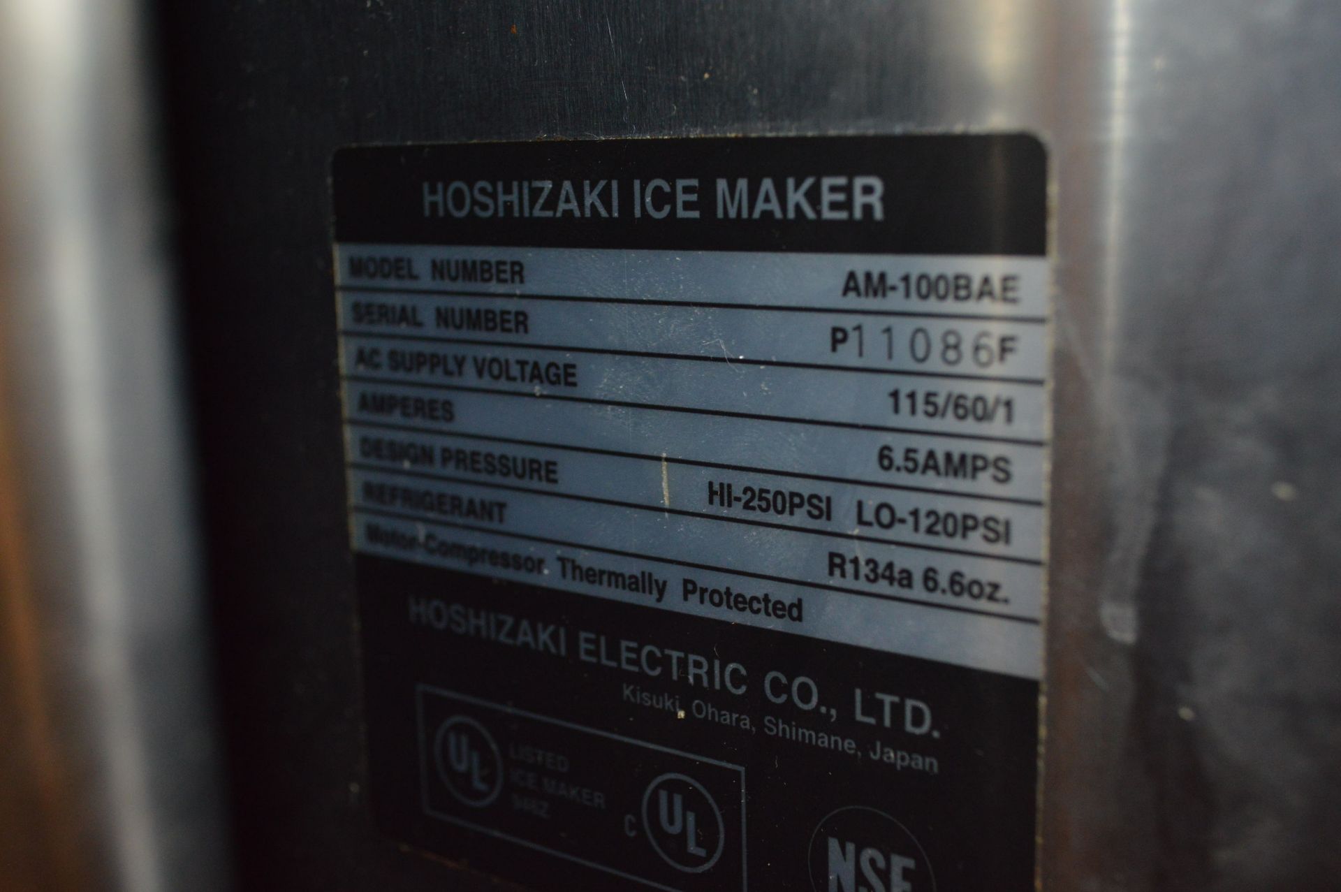 HOSHIZAKI UNERCOUNTER ICE MACHINE 105 LB 1 PIECE WITH BIN - Image 5 of 5