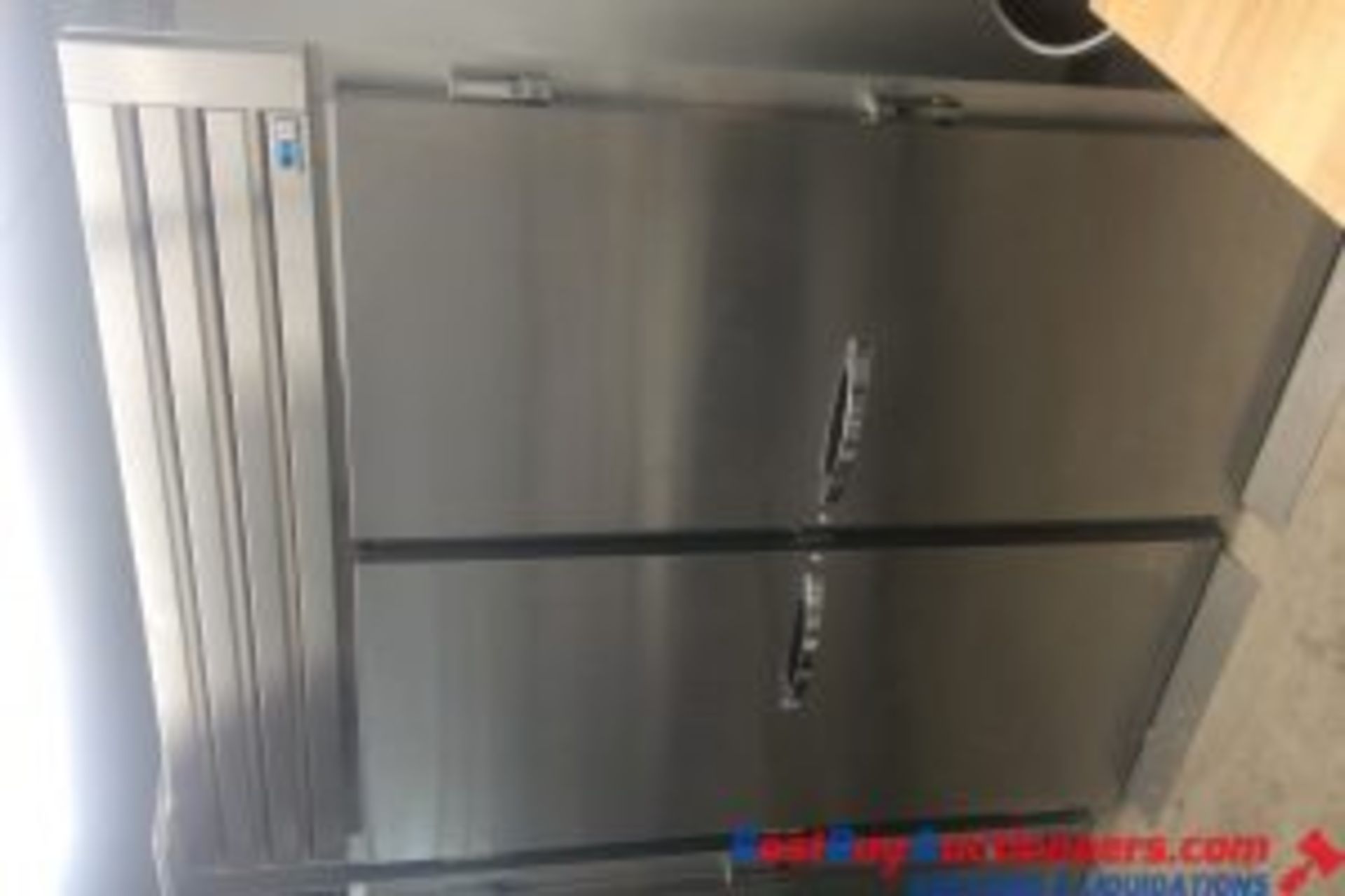 TRUE DOUBLE DOOR STAINLESS STEEL ROLL IN