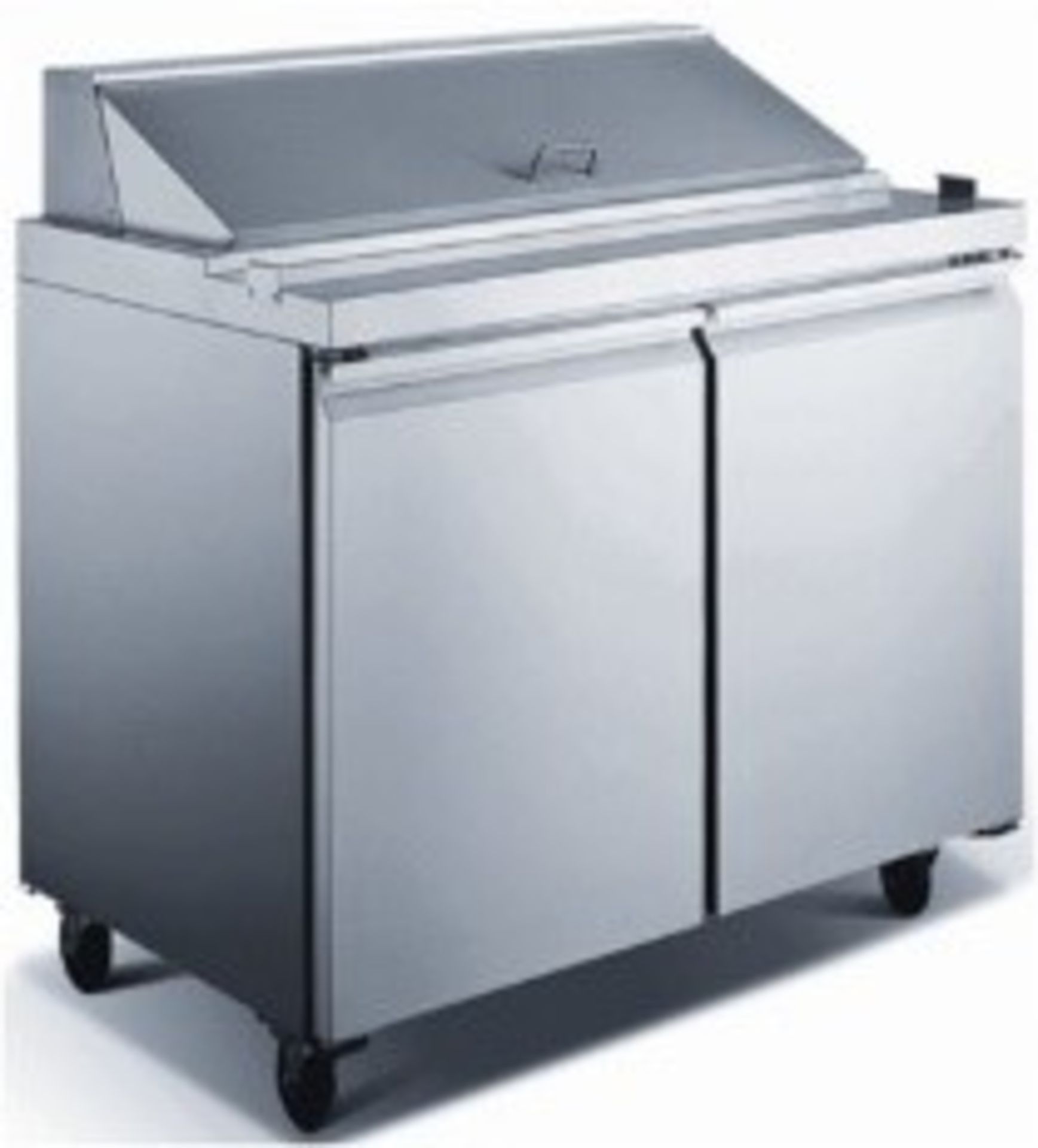 EQ Steel Food Prep Table Refrigerator 72 Gal, Silver Model #:SCL2-36 L*W*H (inch):36.25*29.5*42.37