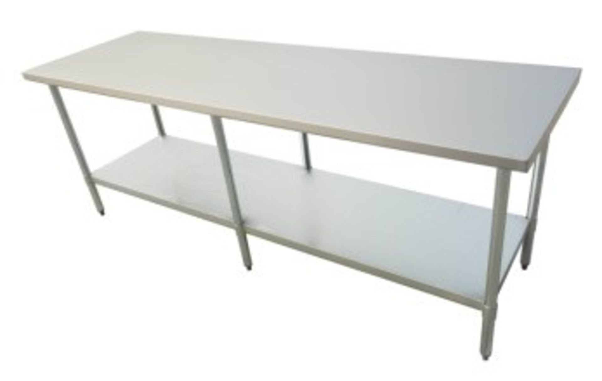 Worktable, 18GA.430S/S flat top shelf 18GA.galvanized undershelf and hat channel Galvanized leg