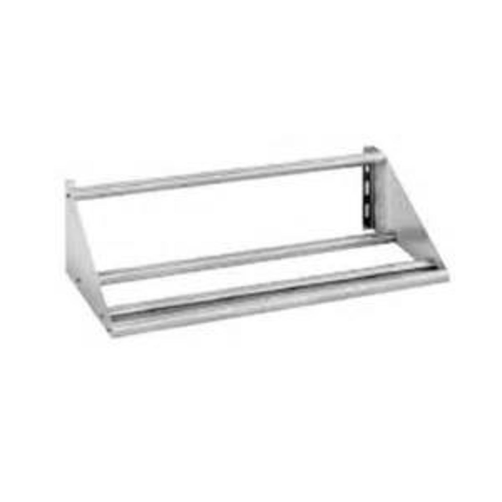 Tubular rack shelf, 16GA.430S/S brackets 18GA.S/S 1-5/8" diameter tubing, S/S bolts, carton box