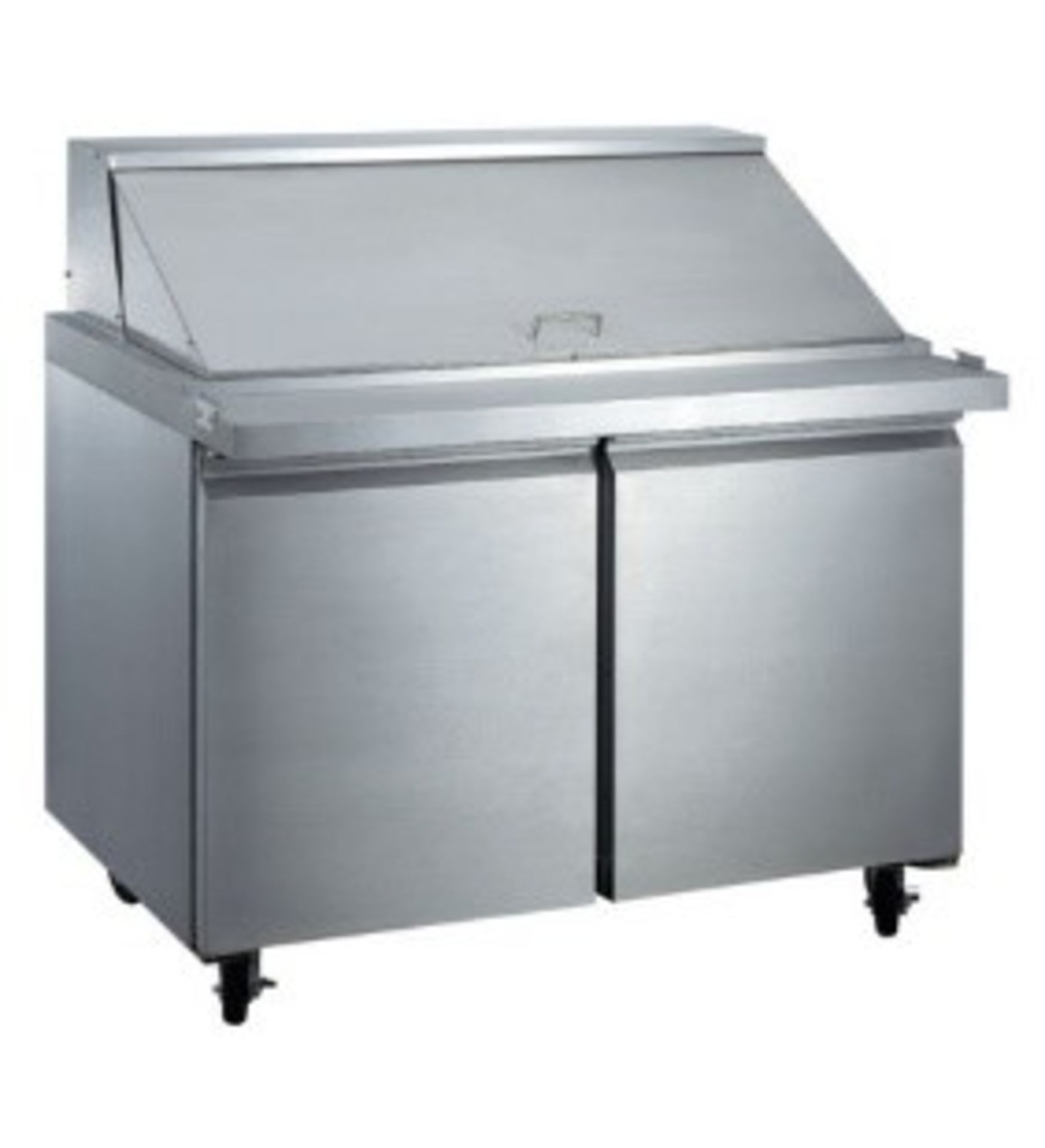 EQ  Steel Food Prep Table Refrigerator 71 Gal, Silver Model #:SCLM2 E HC L*W*H (inch):46.75*34*45.87