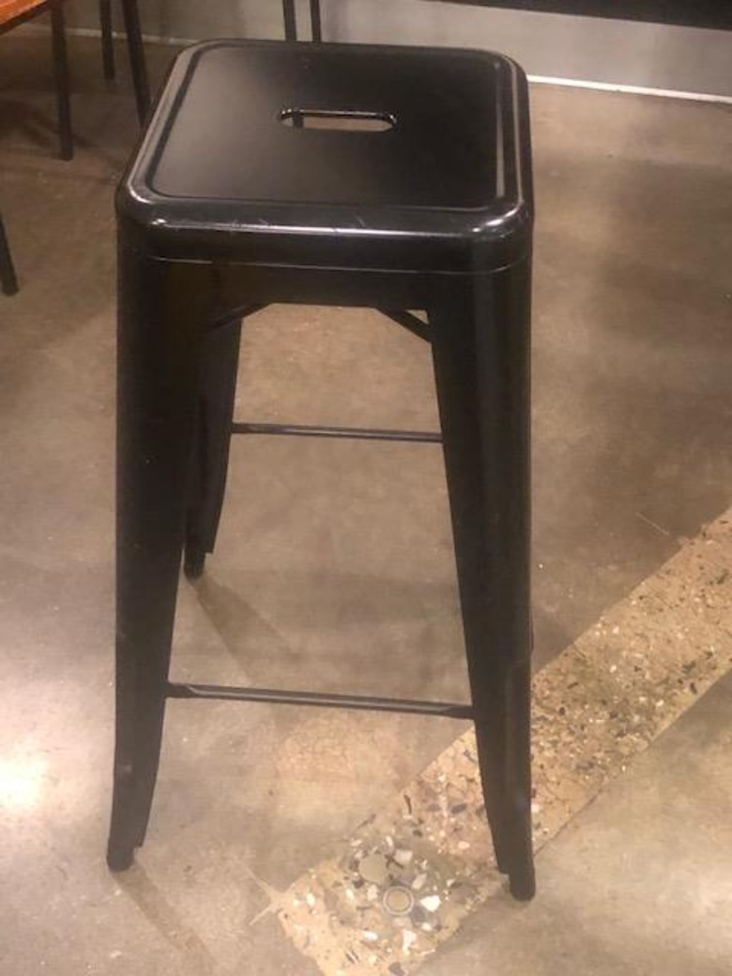 METAL STACKING BAR STOOLS BLACK COLOR