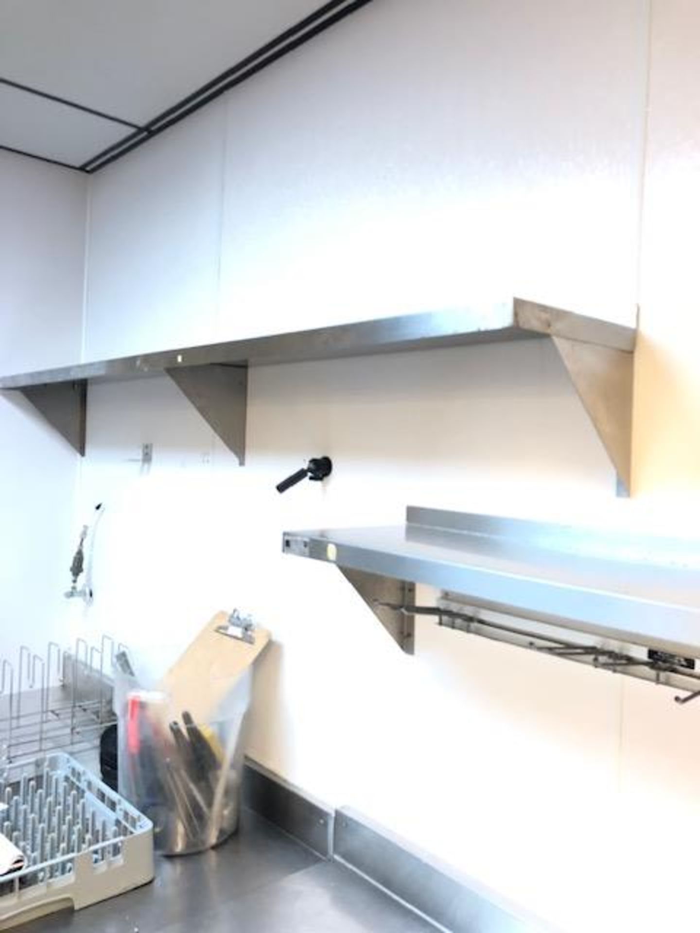 STAINLESS STEEL WALL SHELF 7 FOOT