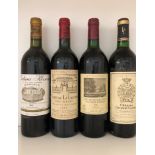 Various 1980s Tasting Lot, Bordeaux, France, 4 bottles